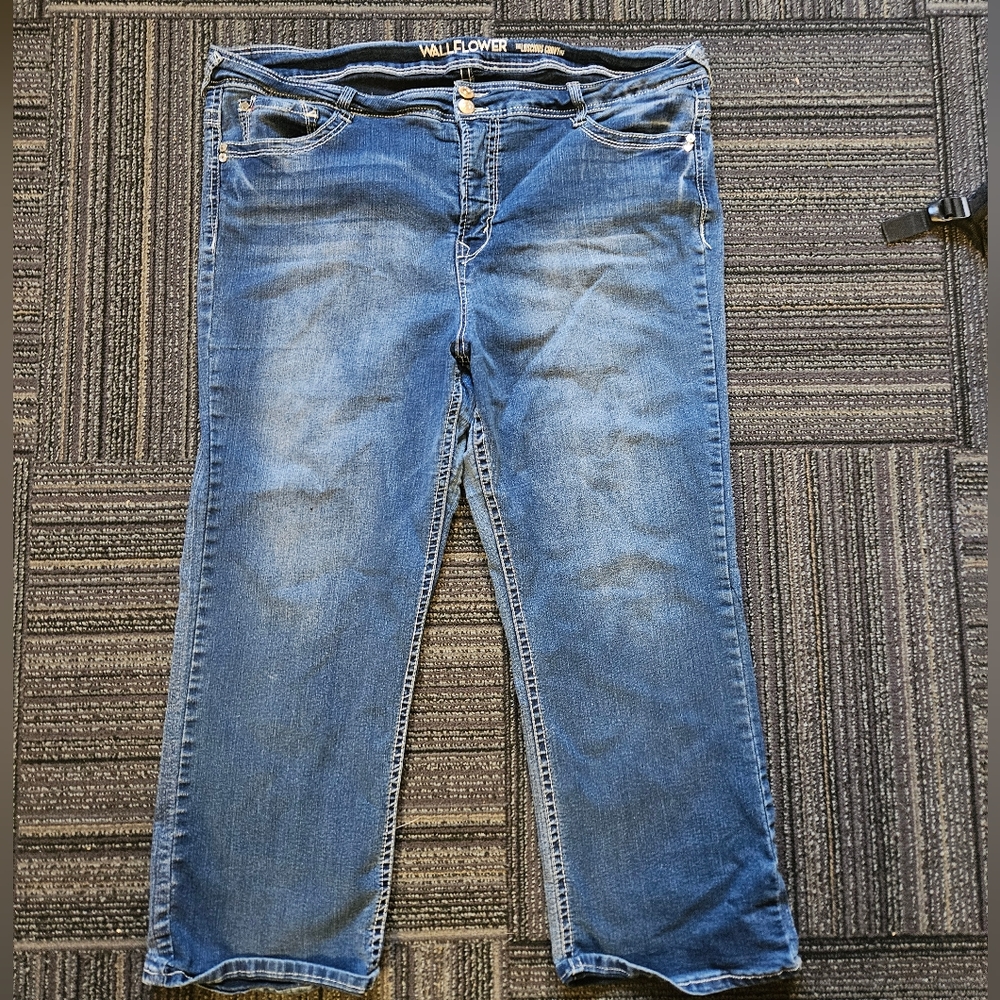 WALLFLOWER-Plus Size Blue Jeans (short)